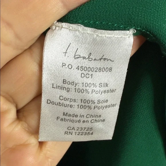 Aritzia Babaton Green 1/2 Sleeve Dress - Snakeskin Python - 100% silk - US small - Picture 4 of 4